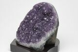 Amethyst Cluster With Wood Base - Uruguay #200007-2